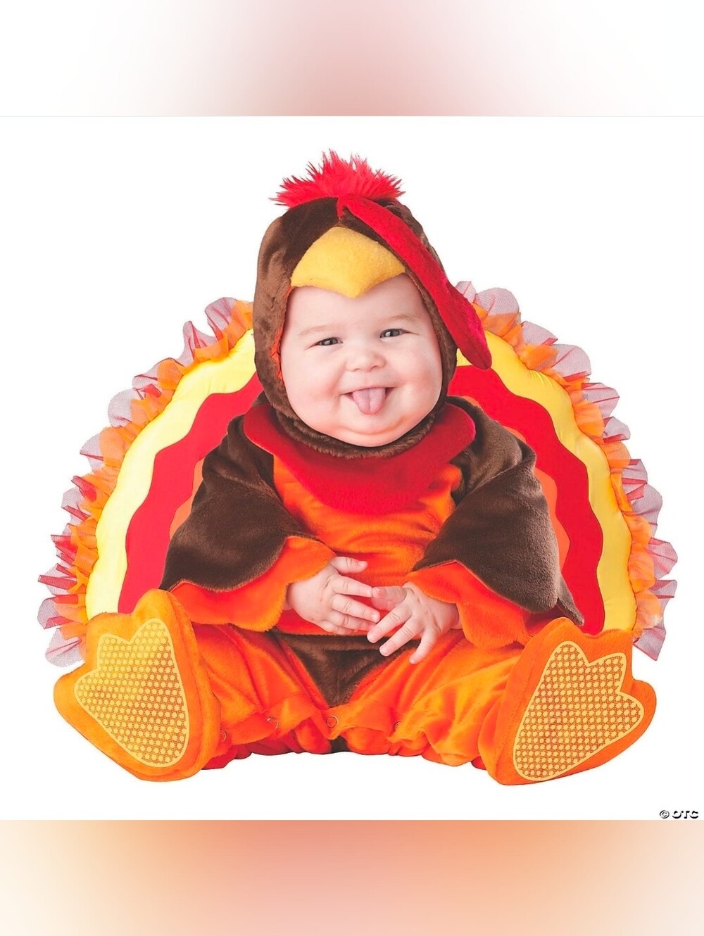 Lil Gobbler Baby Toddler Turkey Costume 6-12 mo Thanksgiving Small Missing Hood